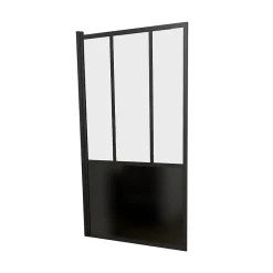Galedo Pare baignoire Black Indus pivotant noir 130 x 75cm