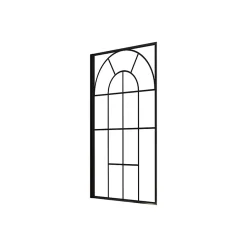 Pare-Baignoire|Aurlane Pare Baignoire Déco 75x130 cm - Verre Trempé 4 mm Sérigraphie Verrière - Profilé Noir Mat