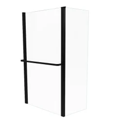 Pare-Baignoire|Galedo Pare baignoire Ibiza volet pivotant noir 130 x 105cm