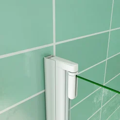 Pare-Baignoire|AICA Sanitaire Pare baignoire L.70 x H.130cm profilé blanc écran paroi pivotante - Installation réversible - 4mm verre sécurité