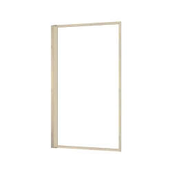 Pare-Baignoire|Galedo Pare baignoire pivotant l.80 x H.140 cm profilés effet bois, Art Déco