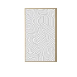 Pare-Baignoire|Aurlane Pare baignoire pivotant 140x80 cm HINATA - style Japandi courbes douces Cadre effet bois - Verre 5mm