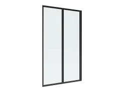 Vente-unique Pare baignoire pliant en métal style atelier - Noir mat - 80 x 140 cm - DISTRICT