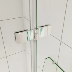 AICA Sanitaire pare baignoire 100x140cm paravent pivotant avec porte-serviette en inox et 2 étagères,5mm verre de sécurit,facile à pose