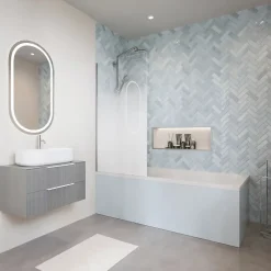 Aurys Pare Bain gauche Mist 1 chromée