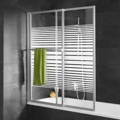 Pare-Baignoire|Schulte Pare-baignoire -70 - 118x140 cm - extensible - écran de baignoire coulissant - verre 3 mm -alu