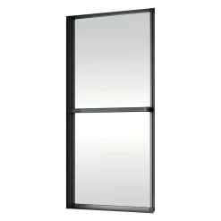 Schulte Pare-baignoire à coller pivotant 1 volet, 70 x 140 cm, verre transparent 3mm, profilé noir mat,