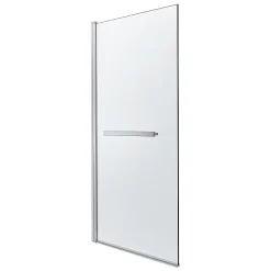 Pare-Baignoire|GoodHome Pare-baignoire 1 volet verre transparent anticalcaire Nubia H. 150 x l. 95 cm