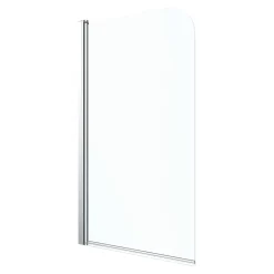 Pare-Baignoire| Pare-baignoire 1 volet verre transparent et profilé mural chromé H.130 x l.75 cm, Cooke and Lewis Arkell