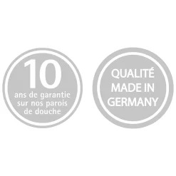 Schulte Pare-baignoire 2 volets, 112 x 140 cm, verre transparent 5 mm, profilé noir, Liane