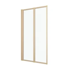 Pare-Baignoire|Galedo Pare-baignoire 2 volets pivotants 120 x 70 cm, profilés alu doré brossé, Duo