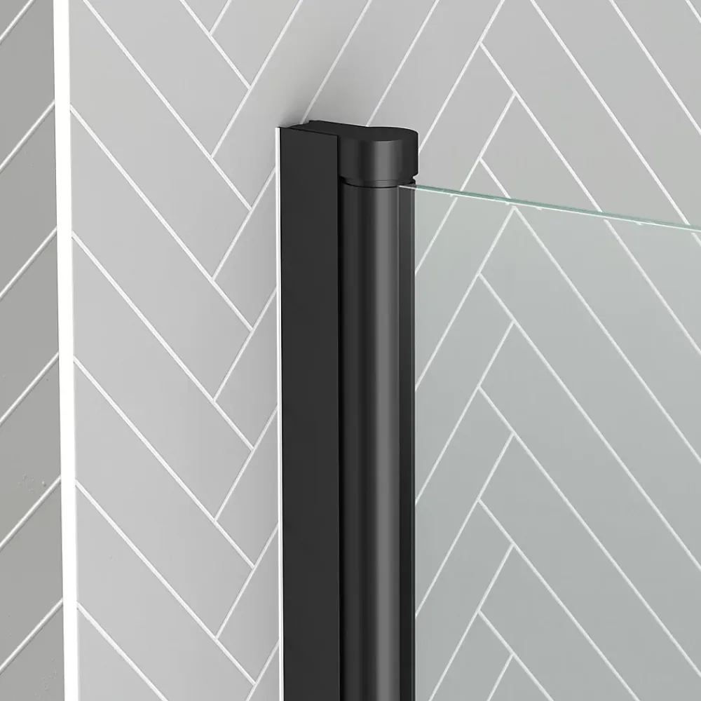 Pare-Baignoire|Galedo Pare-baignoire 130 x 70 cm noir mat Essentiel