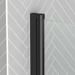 Galedo Pare-baignoire 70 x 120 cm noir mat Essentiel