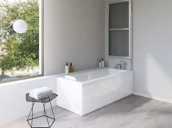 Pare-Baignoire|Atelier du bain Pare-baignoire argent 2 volets relevable
