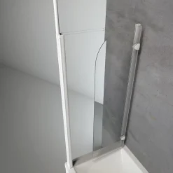 Schulte Pare-baignoire avec retour fixe - 70x115x140cm - rabattable - 2 volets pivotants - verre 5 mm - alu-argenté