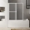 Pare-Baignoire|Atelier du bain Pare-baignoire blanc 2 volets relevable