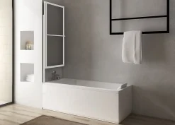 Pare-Baignoire|Atelier du bain Pare-baignoire blanc 2 volets relevable