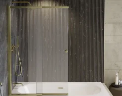 Pare-Baignoire|Azura Home Design Pare-baignoire Easy Slide Gold 100x150H