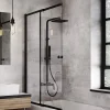 Azura Home Design Pare-baignoire Easy slide black 100x150cm