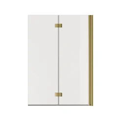 Schulte Pare-baignoire Elara - Pliable - 2 Volets - 100x140 - Transparent - 5mm - Or Mat