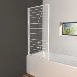 Pare-Baignoire| Pare-baignoire Gelco Studio pivotant 1 volet verre transparent l.75 x H.140 cm