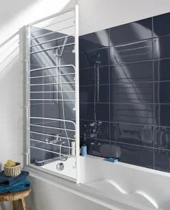 Pare-Baignoire| Pare-baignoire Gelco Studio pivotant 1 volet verre transparent l.75 x H.140 cm