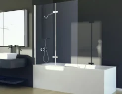 Pare-Baignoire|Azura Home Design Pare-baignoire Lumix Chrome 100x145cm