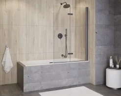 Pare-Baignoire|Azura Home Design Pare-baignoire Lumix Gun Metal 100x145cm