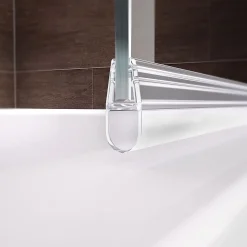 Pare-Baignoire|Schulte Pare-baignoire pivotant 1 volet, 80 x 140 cm, verre transparent anticalcaire 5 mm, profilé chrome, Capri