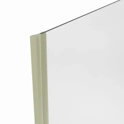 Schulte Pare-baignoire pivotant 1 volet, 140 x 80 cm, verre transparent 5mm, profilé doré mat, Capri