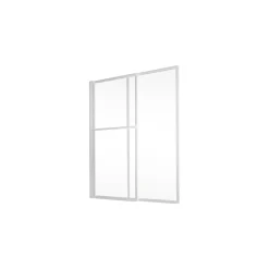 Schulte Pare-baignoire pivotant coulissant avec porte-serviettes H.140 x l.118 cm, blanc,