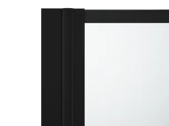 Pare-Baignoire|Vente-unique Pare-baignoire pivotant noir mat look atelier - 80 x 140 cm - DOLANA