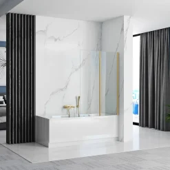 Rea Pare-Baignoire Pliant Agat-2 100 Brushed Gold