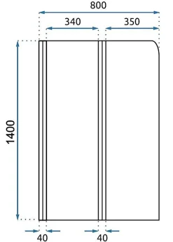 Rea Pare-Baignoire Pliant Agat-2 80