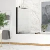 Pare-Baignoire|Galedo Pare-baignoire rabattable 140 x 80 cm, profilés alu noir mat, Wave