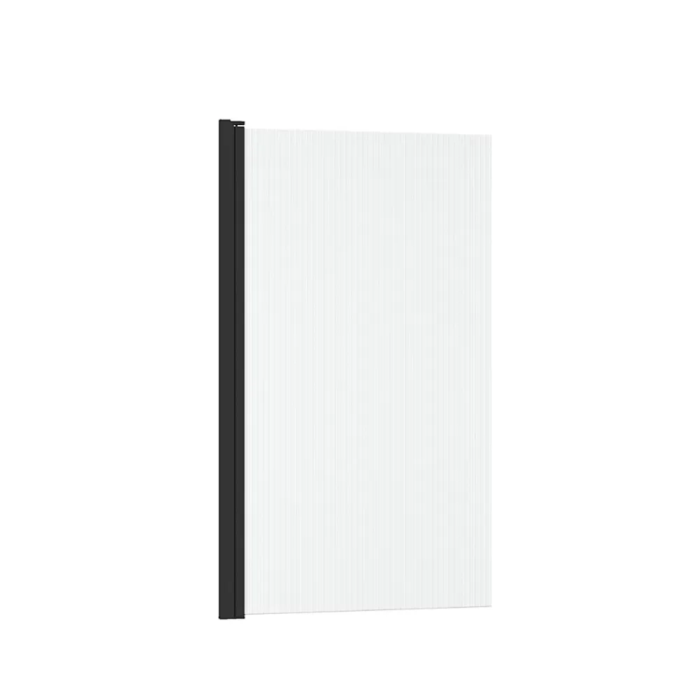 Pare-Baignoire|Galedo Pare-baignoire rabattable 140 x 80 cm, profilés alu noir mat, Wave