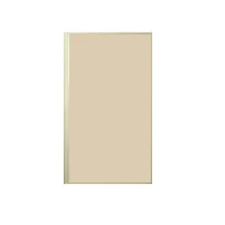 Galedo Pare-baignoire rabattable H.130 x l.75 cm, verre brun, profilés dorés brossés, Golden Edge