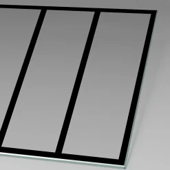 Schulte Pare-baignoire rabattable, 70 x 130 cm, verre 5 mm, profilé noir, décor industrielle,