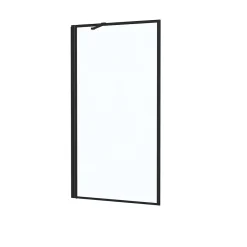 Pare-Baignoire|Galedo Pare-baignoire rabattable 140 x 80 cm, profilés alu noir mat, Dark Edge
