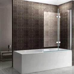 Pare-Baignoire|Saniverre Pare-baignoire rabattable BALY en verre 6 mm transparent 110 x 140 cm