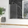 Pare-Baignoire|Galedo Pare-baignoire rabattable 140 x 80 cm, profilés alu blanc, verre ondulé, Wave