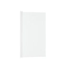 Pare-Baignoire|Galedo Pare-baignoire rabattable 140 x 80 cm, profilés alu blanc, verre ondulé, Wave