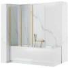 Tablier Et Habillage De Baignoire|Rea Pare-Baignoire Agata-3 120 Brush Gold