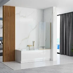 Tablier Et Habillage De Baignoire|Rea Pare-Baignoire Elegant Gold 80