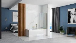 Tablier Et Habillage De Baignoire|Rea Pare-Baignoire Elegant Gold 80
