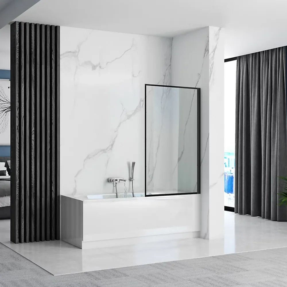 Tablier Et Habillage De Baignoire|Rea Pare-Baignoire Lagos Fix 80 Black