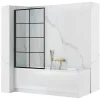 Tablier Et Habillage De Baignoire|Rea Pare-Baignoire Lagos-1 Fix 70 Black