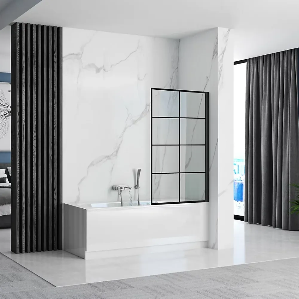Tablier Et Habillage De Baignoire|Rea Pare-Baignoire Lagos-1 Fix 80 Black