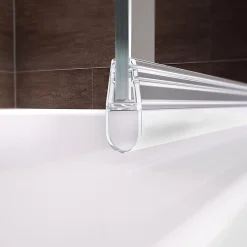 Schulte Pare-baignoire - 125x140 cm - paroi de baignoire réversible - pliant - 3 volets pivotants - verre Liane - alu-argenté