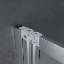 Sirhona Pare-Baignoire 1300x1400mm Ecran de Baignoire 3 Volets + 4mm Verre Transparent + Double Construction en Aluminium
